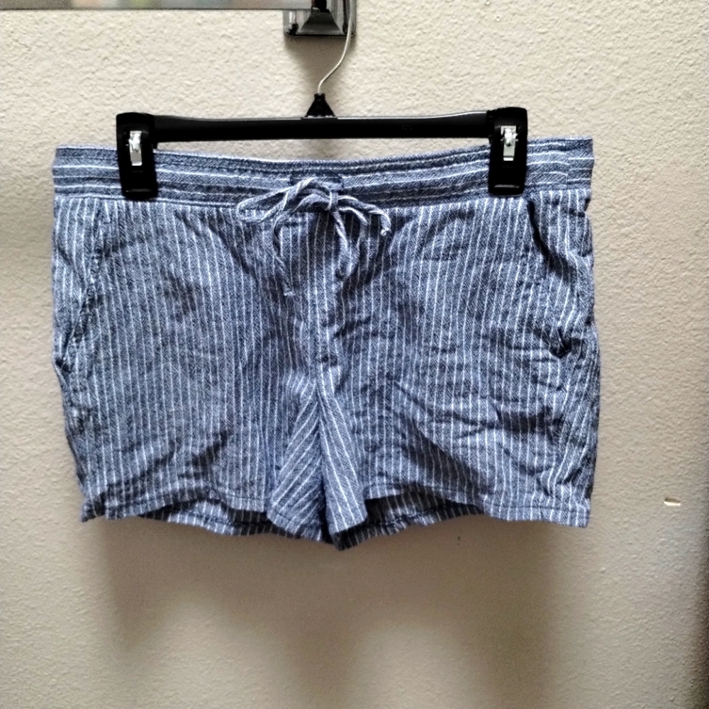 Blue Striped Shorts